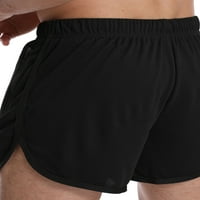 WRCNOTE Мъжки летни къси панталони с високи талия дъна на теглене плаж шорти ваканция Бързи сухи мини панталони Еластични талии плажни дрехи Черно м