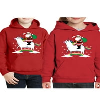 Неудобни стилове грозен Коледа качулки за деца младежи Коледа пингвин суитчър