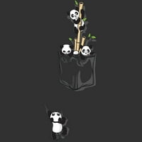 Pocket Pandas Boys Argoal Grey Graphic Tee - Дизайн от хора XS