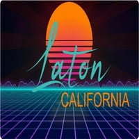 Laton California Vinyl Decal Stiker Retro Neon Design