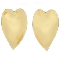 Американска стомана неръждаема стомана злато тон полирани сърцето Любов родословни обеци за жени пиърсинг бижута