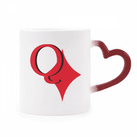 богатство Queen Q Poker Heat чувствителна чаша червен цвят смяна на каменни изделия чаша