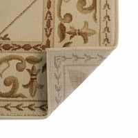 Усещане традиционен килим от слонова кост и бежово На закрито, 2'7'