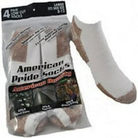 Американски Прайд Чорапи Ниско Изрязани Чорапи, Големи, Размер 8-12
