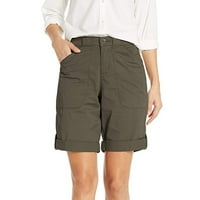 Wendunide къси панталони за жени дамски удобни летни къси панталони еластични джобове на талията Небрежни плажни панталони Армия Зелени XS