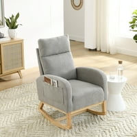 Стол за акцент на кадифе с подплатена седалка и ергономичен висок гръб, удобно кресло с възглавници от пяна с висока плътност и гладки линии за хол, спалня, офис