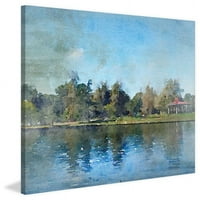 Мармонт хил - езерото Балбоа през лятото от Ирена Орлов живопис печат върху увито платно
