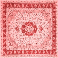 Ahgly Company Indoor Square Persian Red Traditional Area Rugs, 7 'квадрат