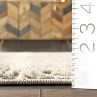 нулум Кери текстурирани геометрични Пискюл площ килим, 5 '3 7' 6