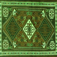 Агли Компания Вътрешен Правоъгълник Персийски Зелени Традиционни Килими Площ, 7 '10'
