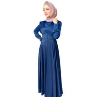 Дамски ежедневни рокли Дамски ежедневни твърди рокли Ръкав Абая арабски кафтан рокля Ветроупорен дълга елегантна свободна рокля