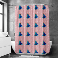 Замразена завеса за душ, луксозни завеси за душ душ завеса водоустойчива завеса за баня куки Girly душ завеса