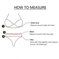 Zuwimk Womens Bikini, женски бикини комплекти ореби V-Wire Cami Bikini Два бански костюм, m