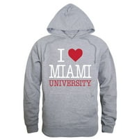 Love Miami University Redhawks суичър с качулка черна среда